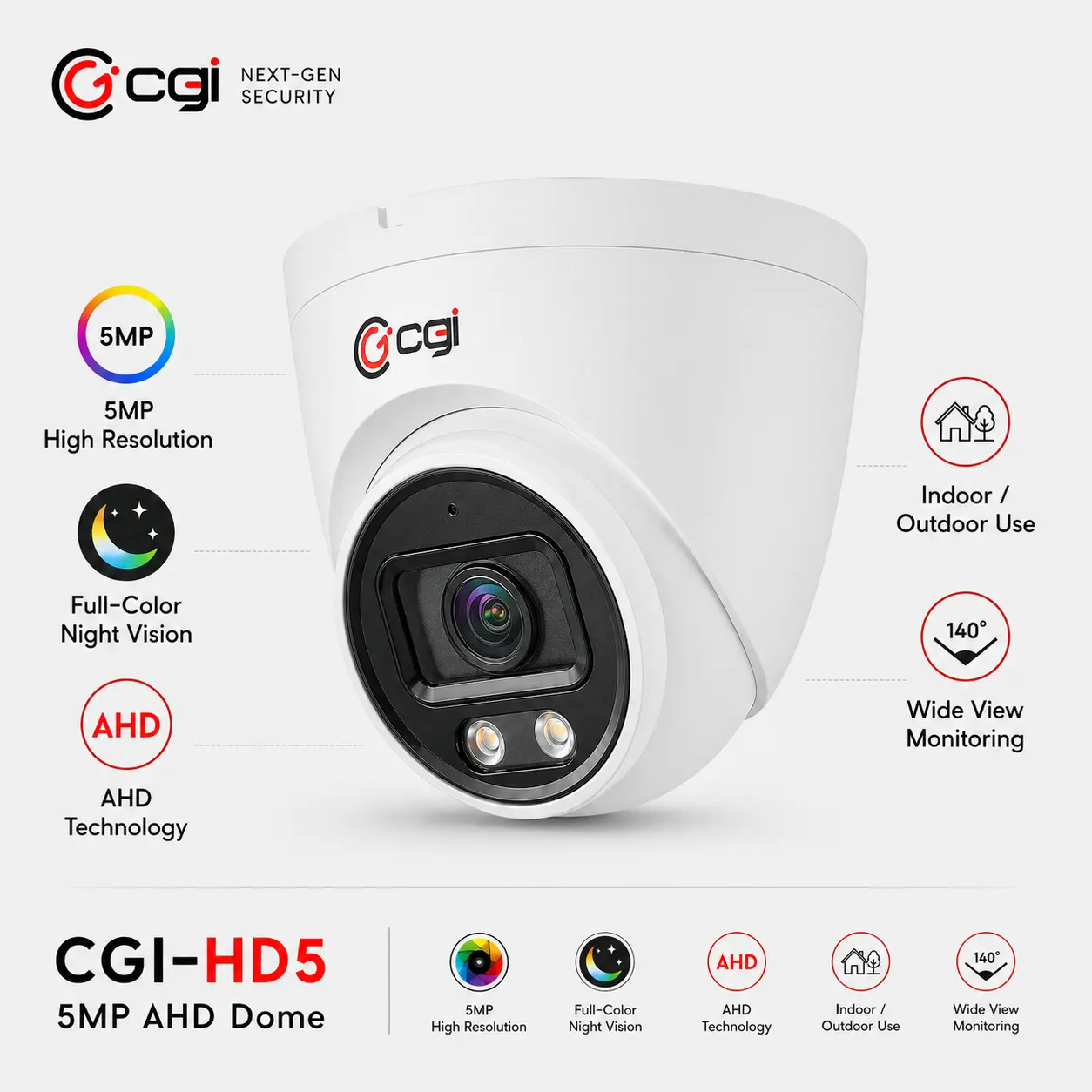 AHD CAMERA 5MP DOME